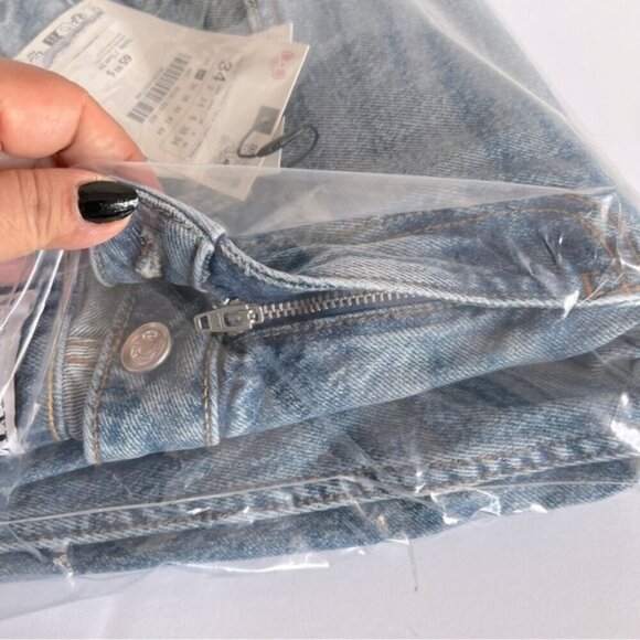 Zara, Women's Relaxed Fit Low Rise Jeans - Blue. Size: 2 (US). NWT (1634) - Picture 9 of 11